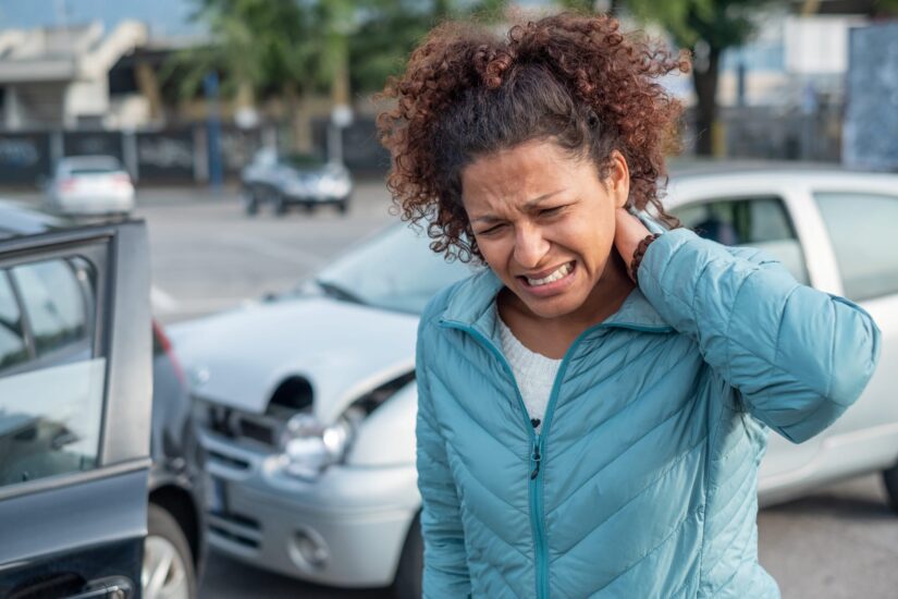 Injured woman photo