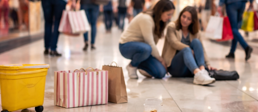 Presidents Day Mall Slip and Falls in Huntington
