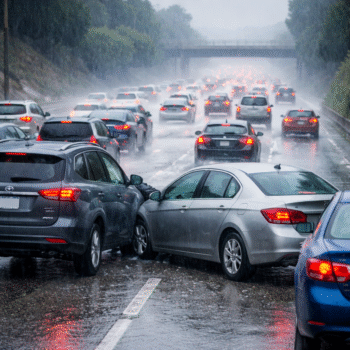Wet Freeway Pileups in California: How Fault Is Determined