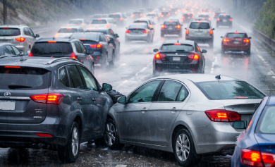 Wet Freeway Pileups in California: How Fault Is Determined